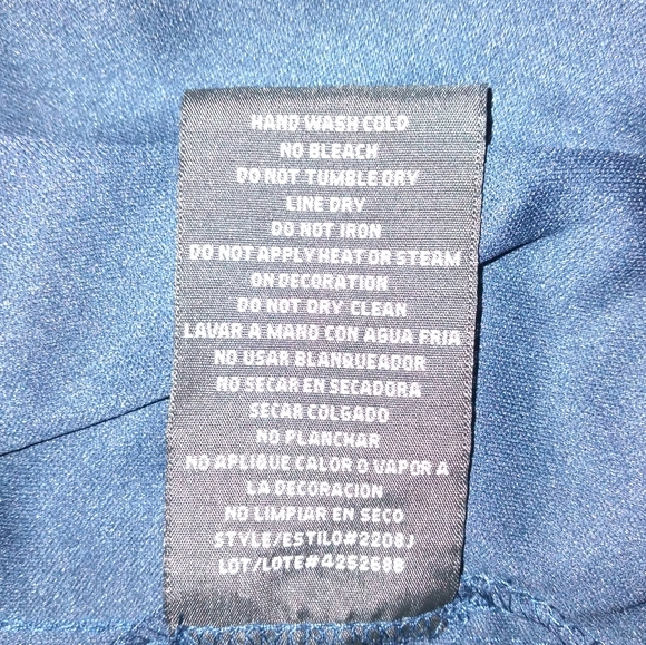 R&M Collection. New navy blue laced lined dress with tiny sparkles. Size: 8 - Picture 9 of 10